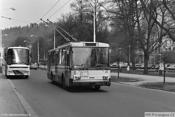 Fotografie Škoda 14 Tr05 38 DP Mariánské Lázně