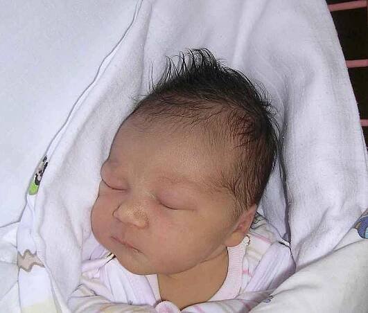 Marie Bečvářová, Jedomělice. Narodila se 11. dubna 2012. Váha 3,38 kg, míra 50 cm. Rodiče jsou Jana a Václav Bečvářovi. (porodnice Slaný)