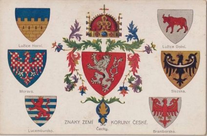 Znaky zemí Koruny České , rok 1920, heraldika - Sběratelství