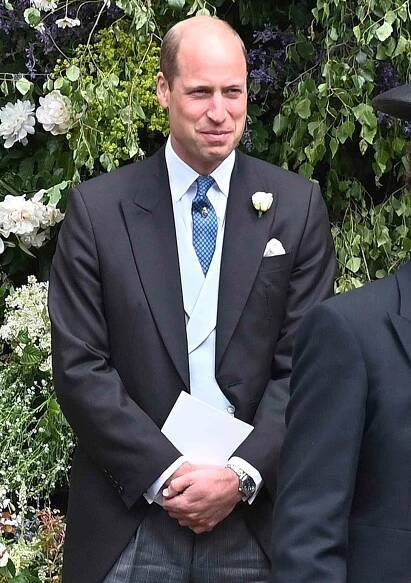 William, Prince of Wales attends the wedding of The Duke of Westminster and Miss Olivia Henson