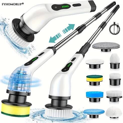 ROTAČNÍ MOP ELEKTRICKÝ ČISTICÍ KARTÁČ 9 kartáčovacími hlavami