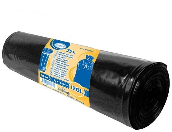 WIMEX Typ 60 pytle na odpadky černé 120 l 25 ks od 75 Kč