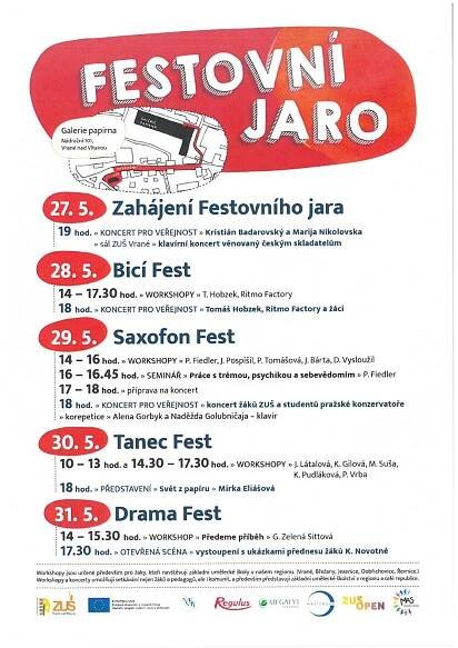 Obec Vrané nad Vltavou | ZUŠ Vrané nad Vltavou Vás zve na Festovní jaro