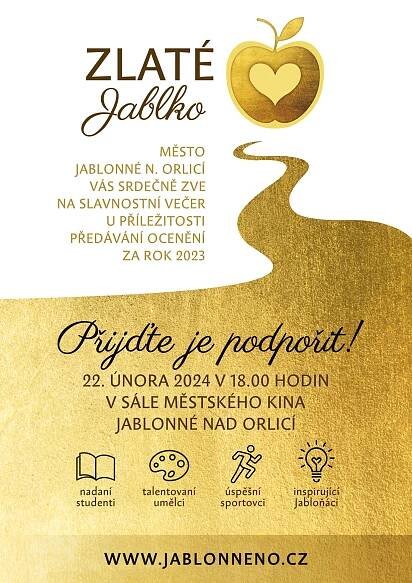 Ocenění úspěšných mladých Jabloňáků - Zlaté jablko: Město Jablonné nad Orlicí