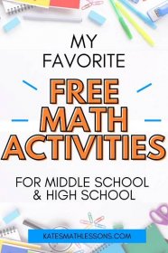 Free Middle School and High School Math Activities