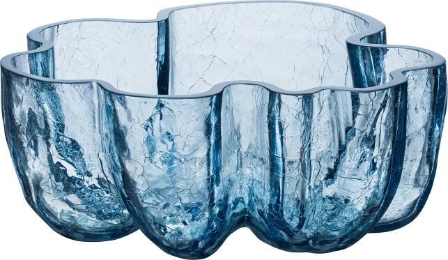 Mísa Crackle skleněná 25 cm sytě modrá