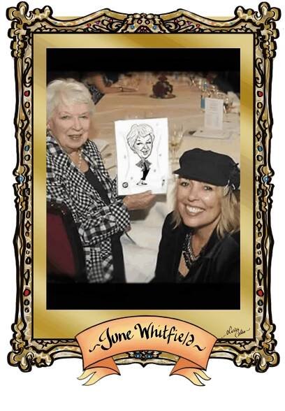 JUNE WHITFIELD CARICATURE BY LUISA CALVO