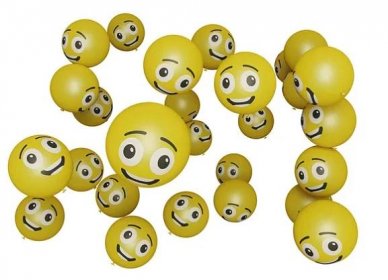 Usmívající se tvář oči 3d učinit emotikon nebo emoji ideální pro sosial media, branding, reklama propagace — Stock obrázek