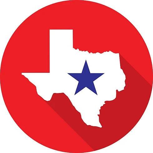 ikona červeného texasu - gulf coast stock ilustrace