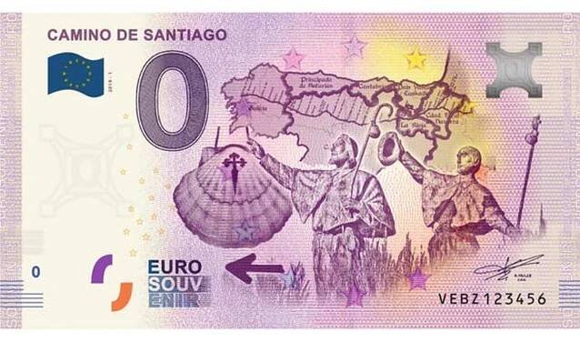 0 Euro Suvenýr Španělsko 2019 - Camino de Santiago