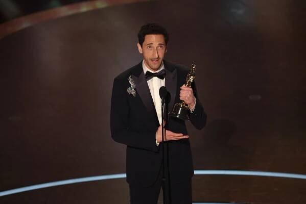 Adrien Brody refused to leave the stage when the music played, urging him to wrap up.