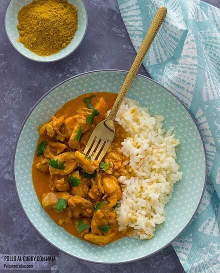 Kuřecí kari se smetanou a rýží basmati (EASY recept) 14