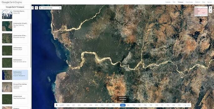 Úchvatný Google Earth Timelapse ukáže, jak se Země měnila od roku 1984