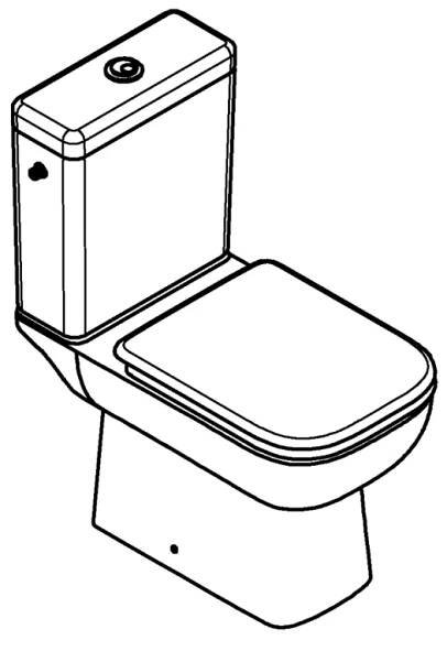GROHE 39814000 - WC kombi set START EDGE 825 × 557 × 384 mm keramika/durobílá