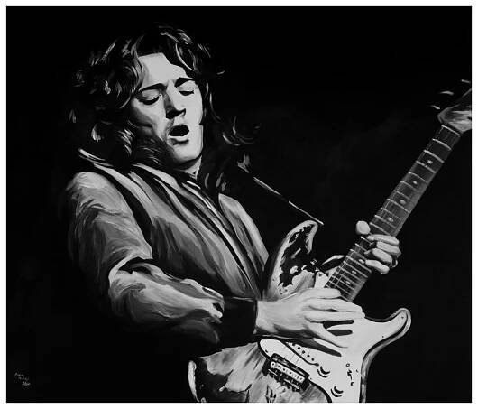 Rory Gallagher Painting by Kevin McHugh Art