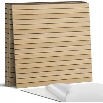 Nástěnné PVC dlaždice Samolepící paralelní dřevěné desky 4 ks 50x50 cm
