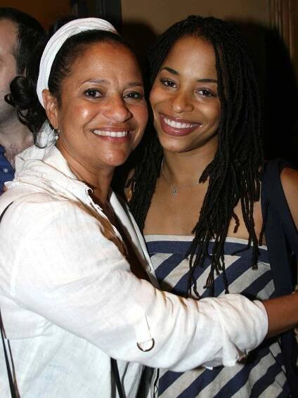 Debbie Allen and daughter Vivian Nixon during Judge Marilyn Milian of The Peoples Court visits "Hot Feet" on Broadway.