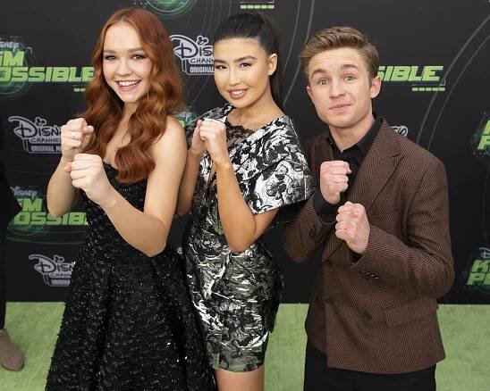 Premiere of the live-action Disney Channel Original Movie “Kim Possible” at the Television Academy of Arts & Sciences on Tuesday, February 12, 2019 - Sadie Stanley, Erika Tham, Sean Giambrone - Kim Possible - Z akcí