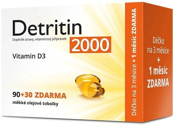 DR THEISS | Detritin Vitamin D3 2000 IU měkké tobolky