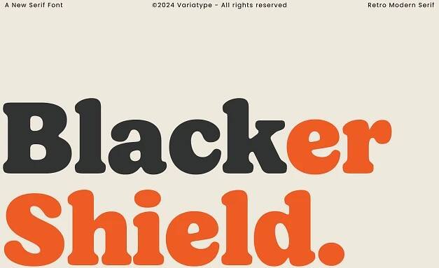 Blacker Shield - Retro Modern Serif - Variatype