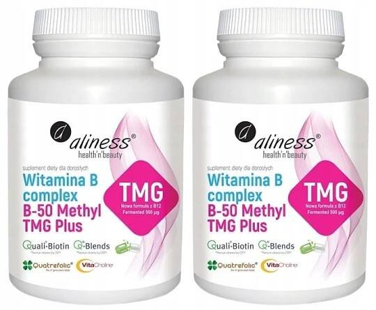 Aliness Vitamín B Complex B-50 Methyl TMG Plus Játra Únava Inositol