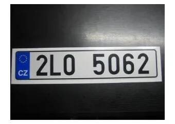 SPZ s EU reflexní (odrazkový) podklad (14 - fialová) SAMOLEPKA NA AUTO, NÁLEPKA, FÓLIE, POLEP, TUNING, VLASTNÍ TEXT, TISK, AUTOSAMOLEPKY.cz, POLEPY, OBRÁZEK, LOGO, 3D STICKERS