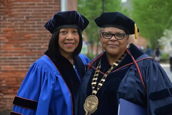 President Allen pictured with Sheila Oliver