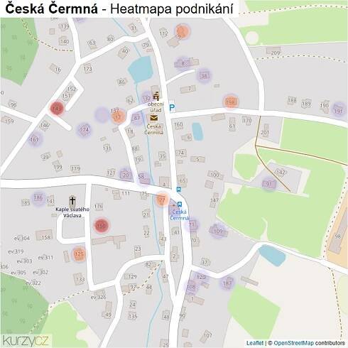 Mapa Česká Čermná - Firmy v části obce.