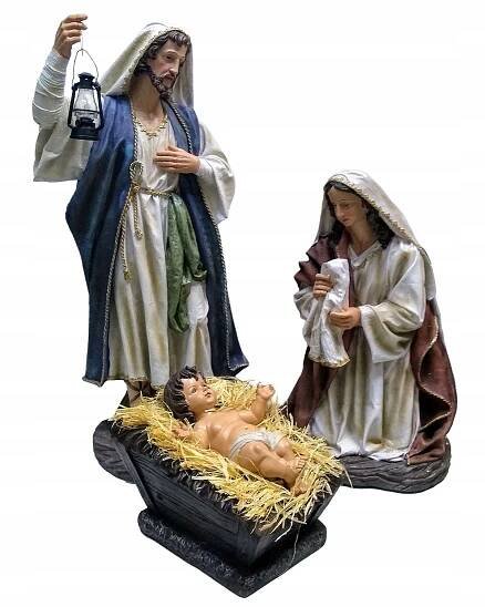 Sada figurek do betlému (sv. Josef 88 cm, Marie 61 cm,...