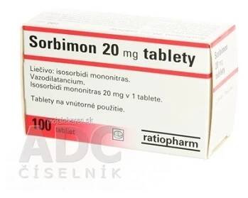 SORBIMON 20 MG  100X20MG Tablety (Léčba srdečních nemocí)