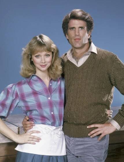 Shelley Long as Diane Chambers, Ted Danson as Sam Malone on "Cheers."