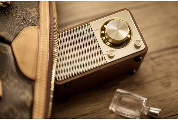Sangean WR-7 Genuine Mini A500407 stolní rádio, FM, Bluetooth, s akumulátorem, třešňově červená