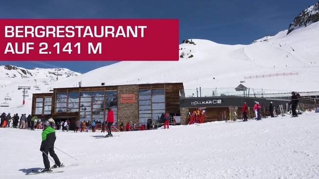 Bergrestaurant und Pizzeria Höllboden im Skigebiet Ischgl/Samnaun, Silvretta Arena, Skigebiet