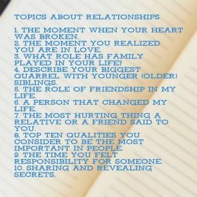 Topics about relationships