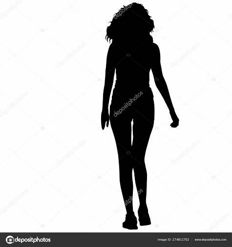 Download - Silhouette of People Standing on White Background. — Illustration