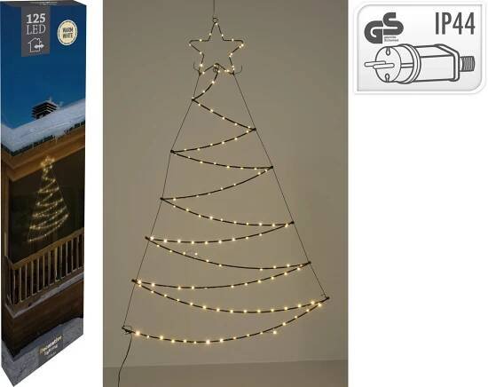 Dekorativní vánoční stromek s osvětlením 125 LED teplá bílá, 76 x 110 cm nakoupit u OBI