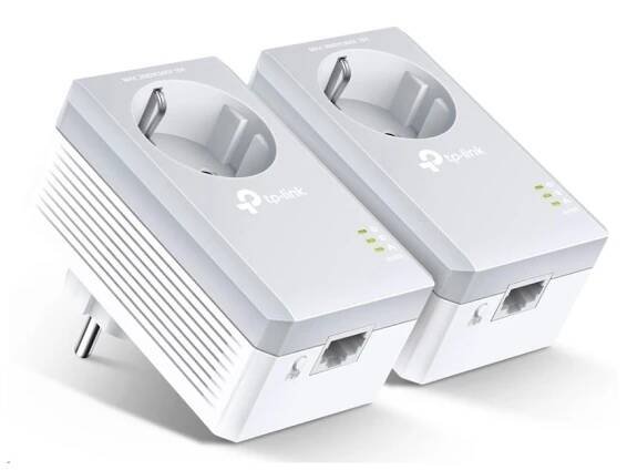 Powerline AV600 Passthrough Powerline Starter Kit KIT: 2× TL-PA4010P SPEED: 600 Mbps Powerline SPEC: Qualcomm CPU, 1× 10/100 Mb