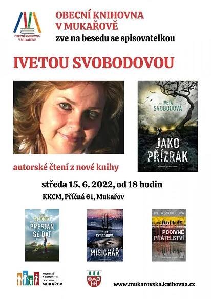 Beseda se spisovatelkou Ivetou Svobodovou | Mukařov