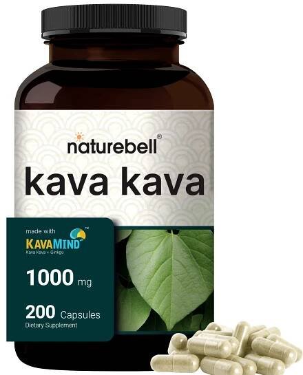 Buy NatureBell Kava Kava s 1000mg with Ginkgo Biloba, 200 Count | Noble ...
