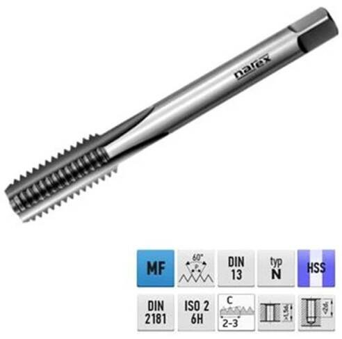 Narex Ždánice 041530022425300 - Závitník sadový ruční M42 x 1,5 mm HSS - velikost č. III, ČSN 22 3010 kód 0300