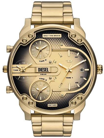 Diesel - DZ7490 WATCH, Man's Mr. Daddy Slim Multi-Movement Stainless Steel Watch in Gold - 1