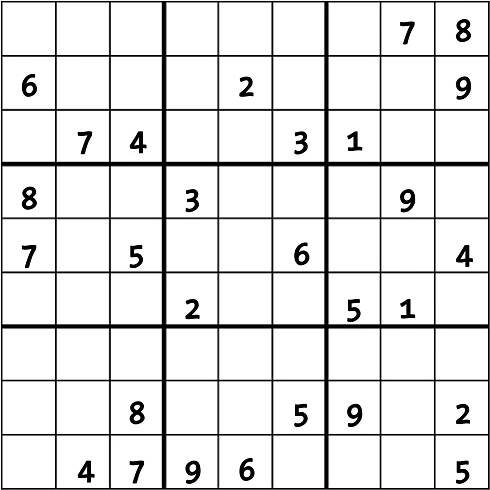Klasické SUDOKU online - trenink #4096