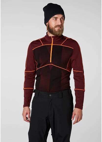 Helly Hansen Lifa Merino Max 1/2 Z Port/Tria pánské - PandaOutdoor.cz