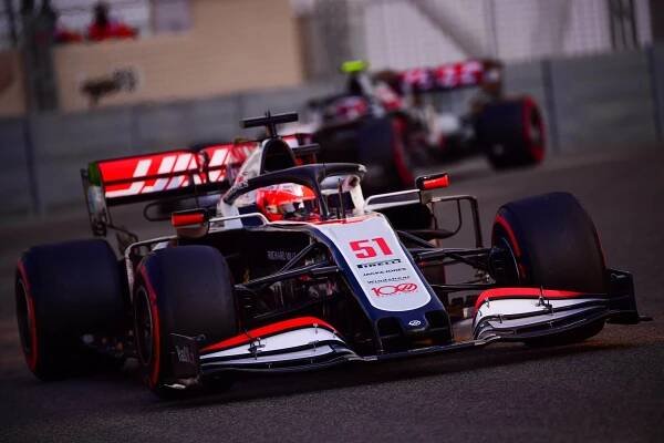 Haas F1's Brazilian driver Pietro Fittipaldi drives during the third practice session ahead of the Abu Dhabi Formula One Grand Prix at the Yas Marina Circuit in the Emirati city of Abu Dhabi on December 12, 2020. (Photo by Giuseppe CACACE / POOL / AFP) (Photo by GIUSEPPE CACACE/POOL/AFP via Getty Images)