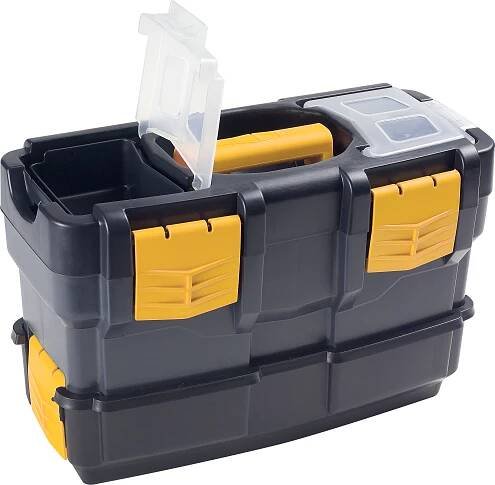 Plastový kufr na nářadí s přídavným boxem 350x170x230 mm
