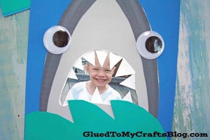 Paper Shark Mouth Picture Frame