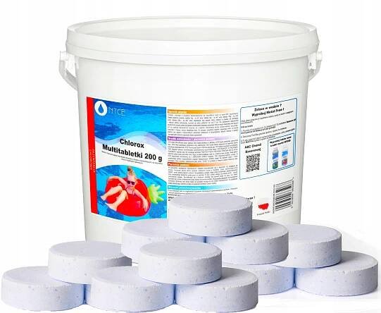 10v1 Chlor do bazénu 5 kg 200 g multi tablety do vířivky chemie do bazénu