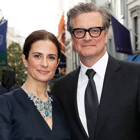 Where does Colin Firth live since his split with Livia Giuggioli?