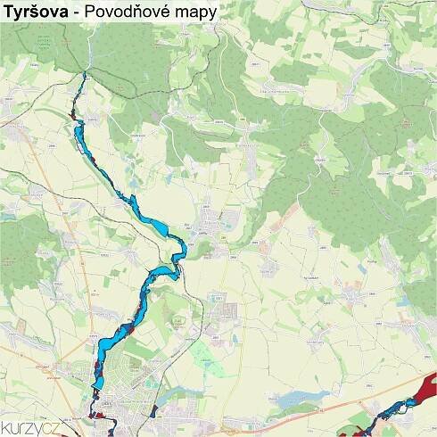 Tyršova - mapy | Kurzy.cz