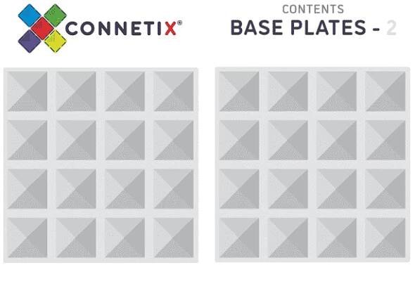 Connetix Tiles - Základna Průhledná 2 kusy